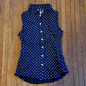 Blue Polkadot Shirt